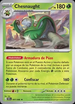 Chesnaught card in Spanish