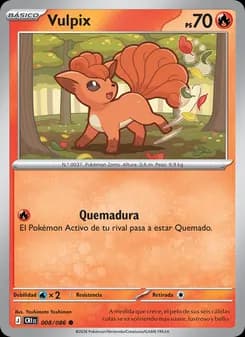 Vulpix card in Spanish