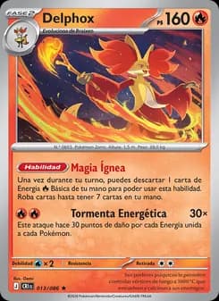 Delphox card in Spanish
