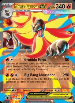 Mega-Pyroar ex card in Spanish