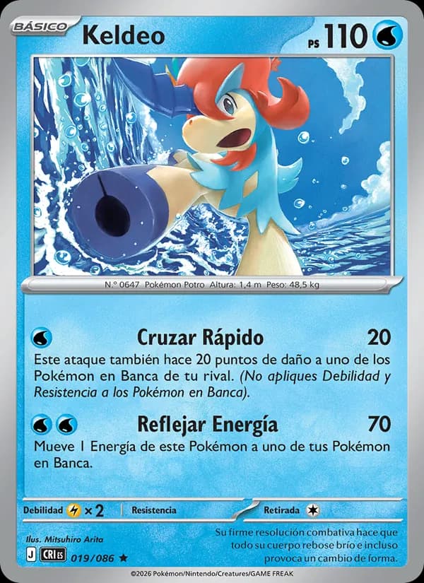 Keldeo card in Spanish
