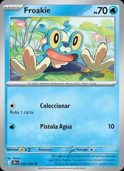 Froakie card in Spanish