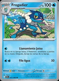 Frogadier card in Spanish