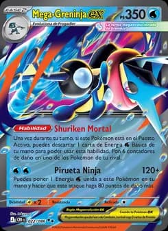 Mega-Greninja ex card in Spanish