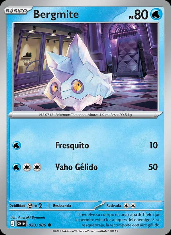 Bergmite card in Spanish