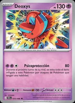 Deoxys card in Spanish