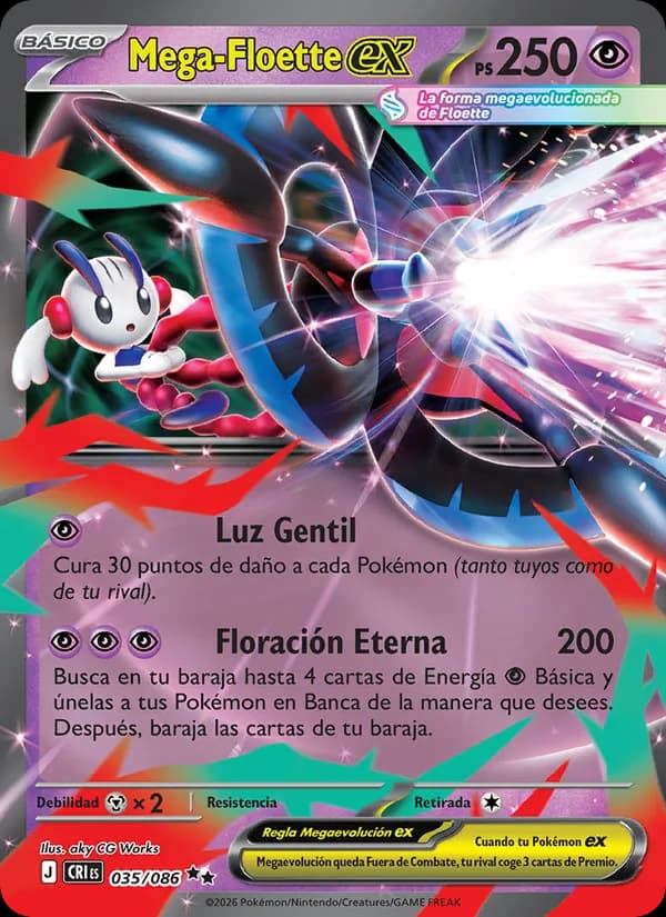 Mega-Floette ex card in Spanish