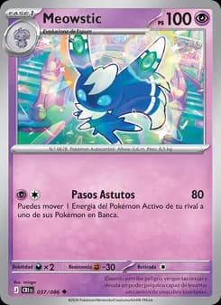 Meowstic card in Spanish