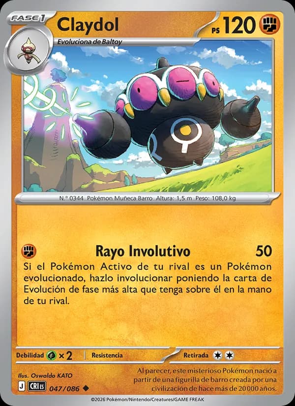 Claydol card in Spanish