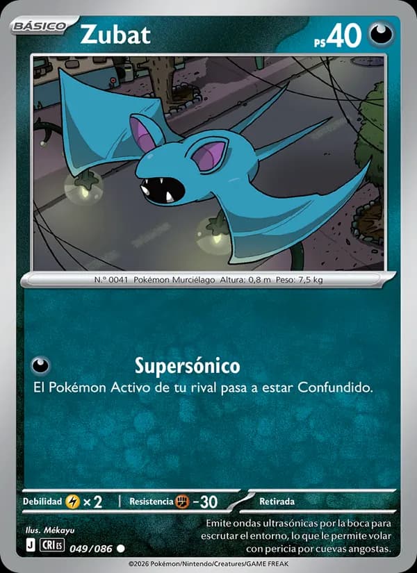 Zubat card in Spanish