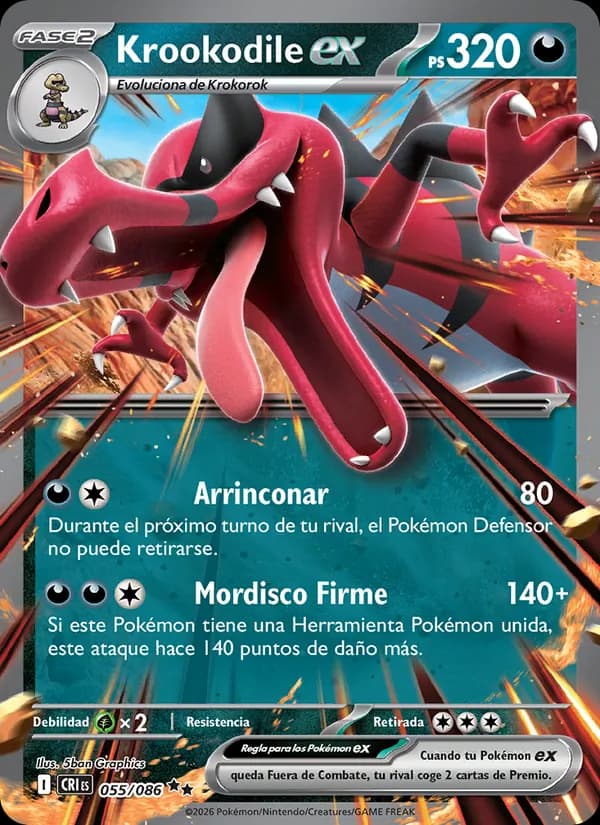 Krookodile ex card in Spanish
