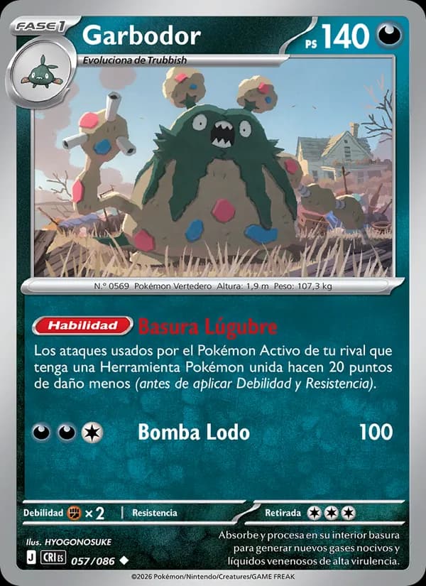 Garbodor card in Spanish