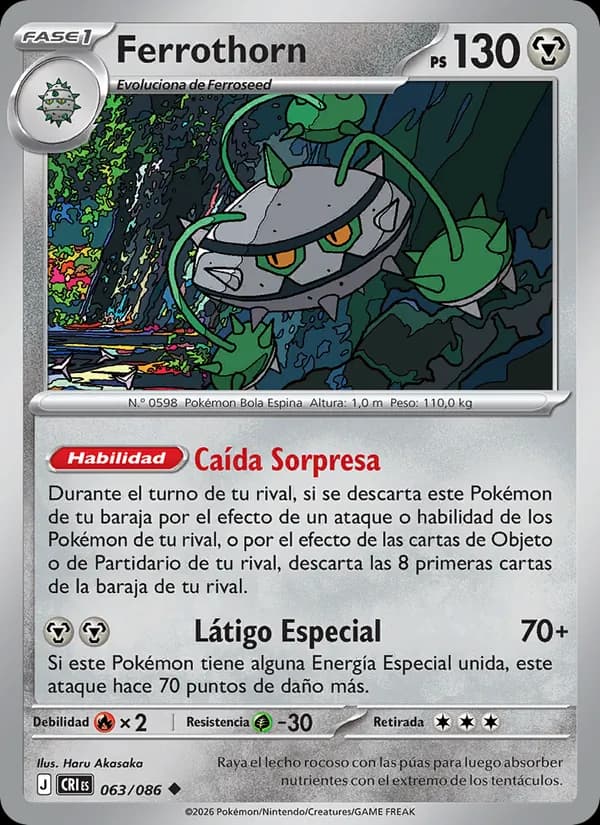 Ferrothorn card in Spanish