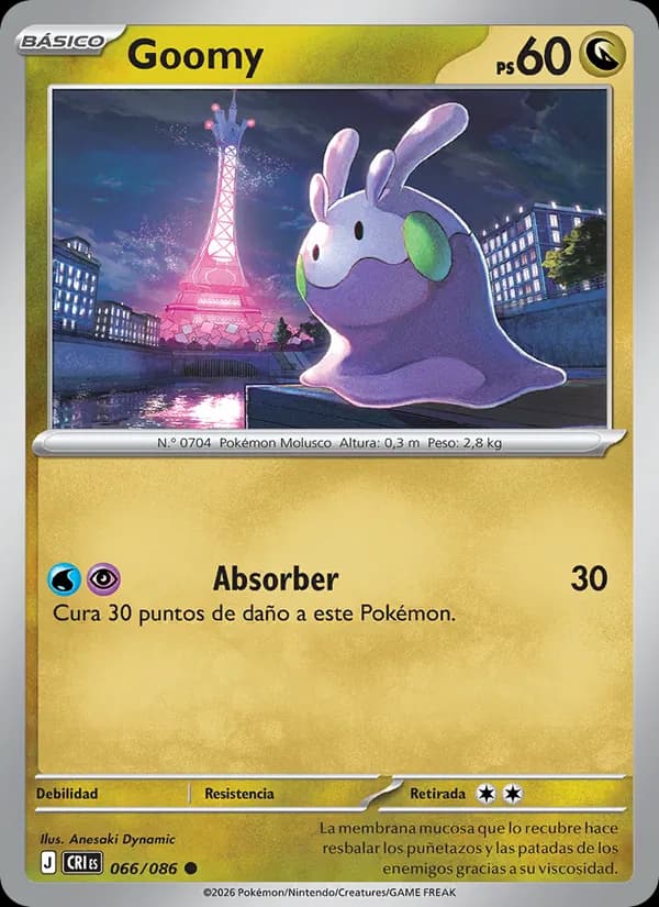 Goomy card in Spanish