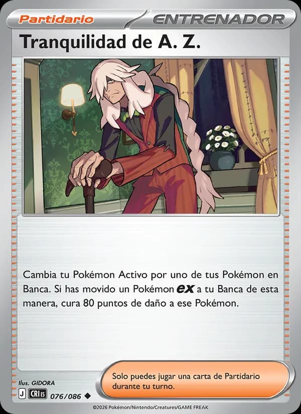 Tranquilidad de A. Z. card in Spanish