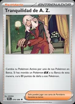 Tranquilidad de A. Z. card in Spanish