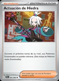 Actuación de Hiedra card in Spanish