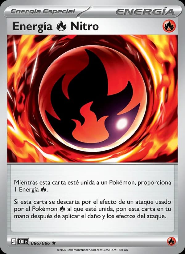 Energía Fire Nitro card in Spanish