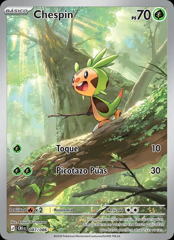 Chespin card in Spanish