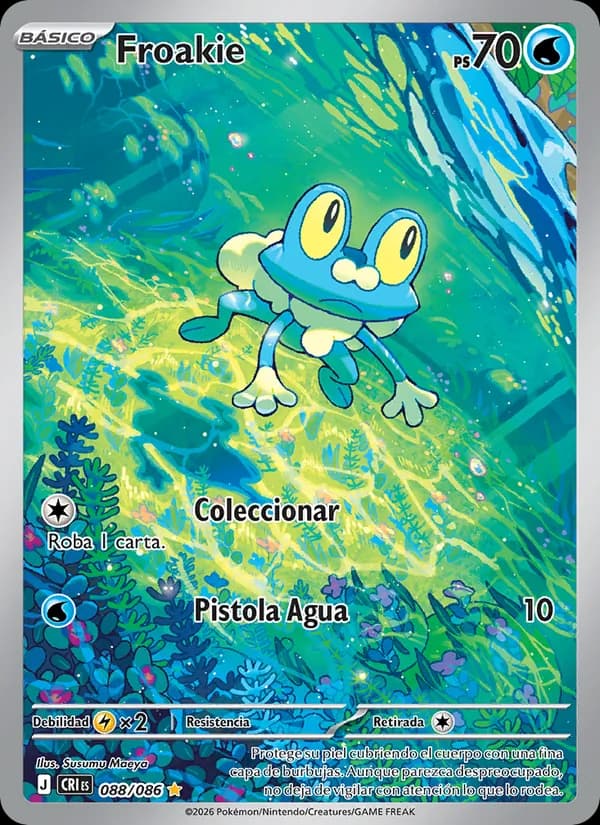 Froakie card in Spanish