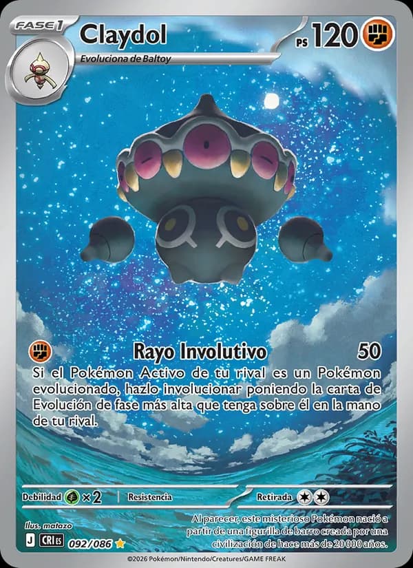 Claydol card in Spanish