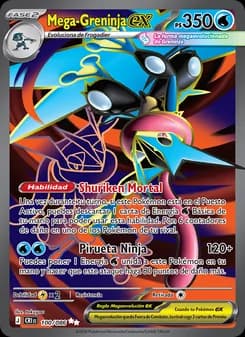 Mega-Greninja ex card in Spanish