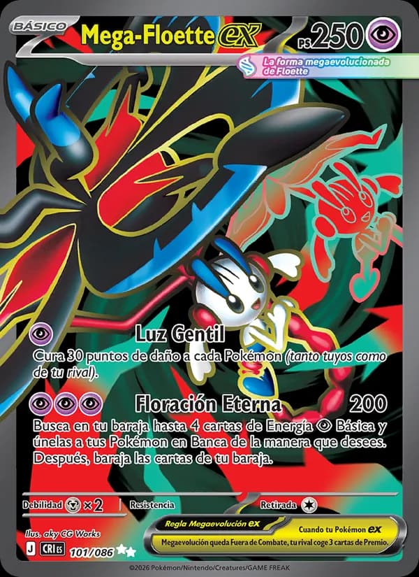 Mega-Floette ex card in Spanish