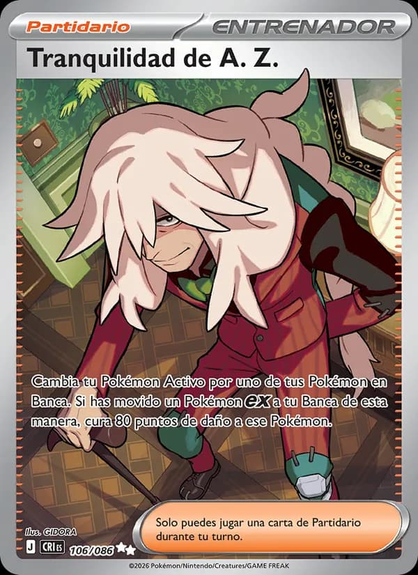 Tranquilidad de A. Z. card in Spanish