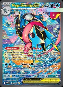 Mega-Greninja ex card in Spanish
