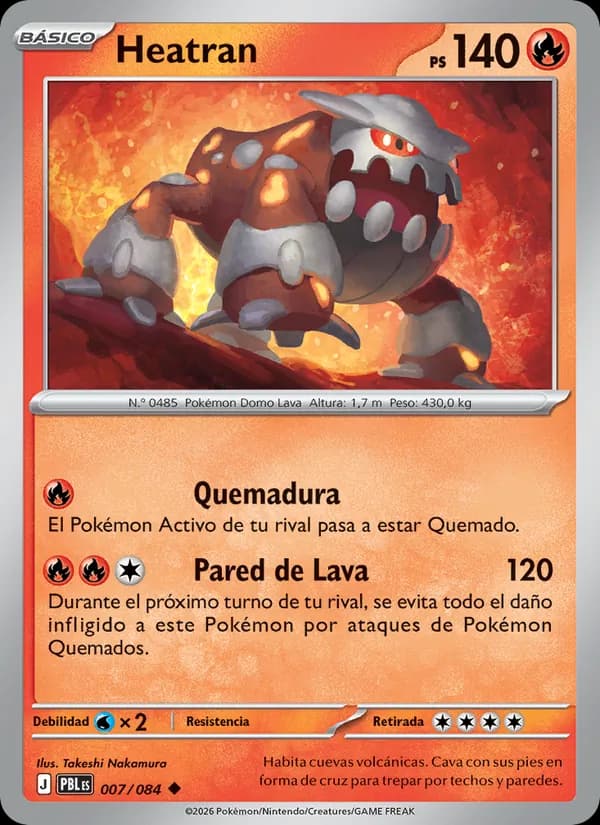 Heatran card in Spanish