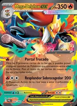 Mega-Delphox ex card in Spanish
