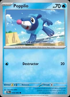 Popplio card in Spanish