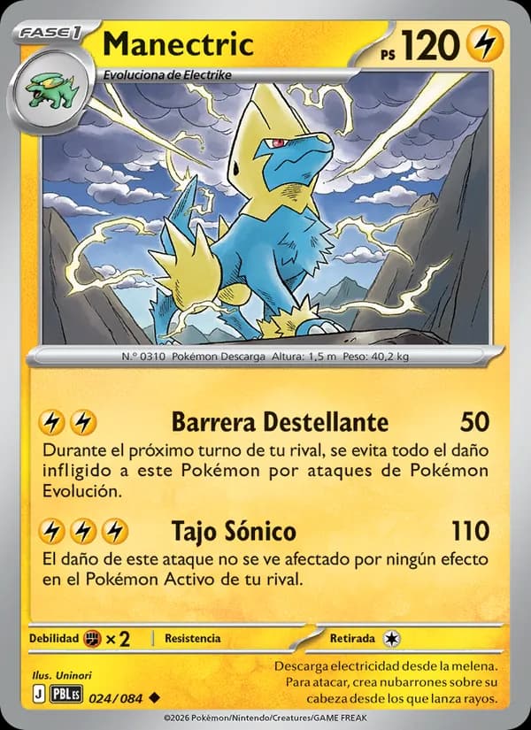 Manectric card in Spanish
