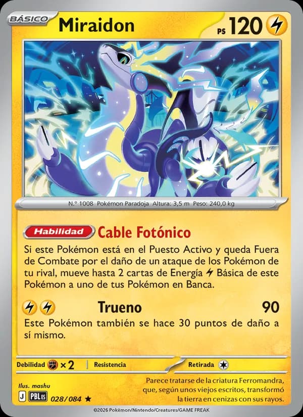 Miraidon card in Spanish