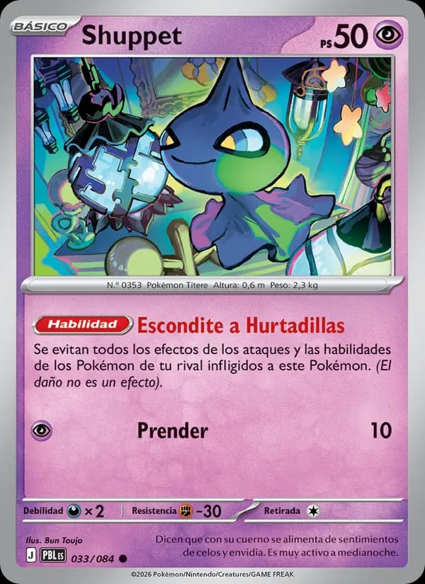 Shuppet card in Spanish