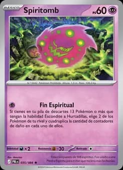 Spiritomb card in Spanish