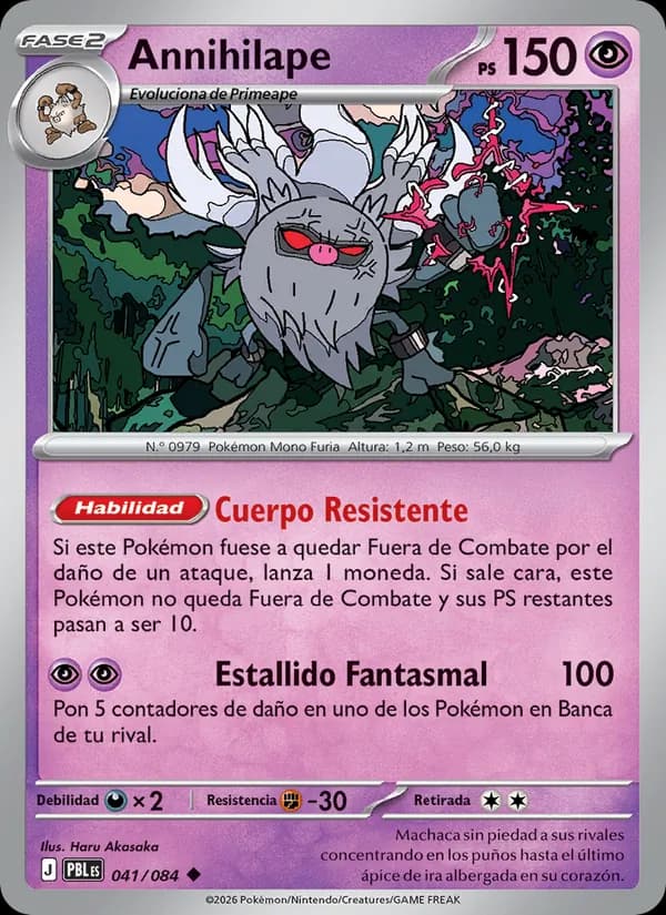 Annihilape card in Spanish