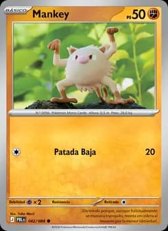 Mankey card in Spanish