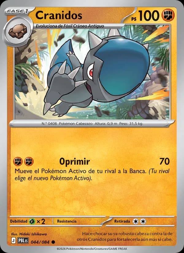 Cranidos card in Spanish