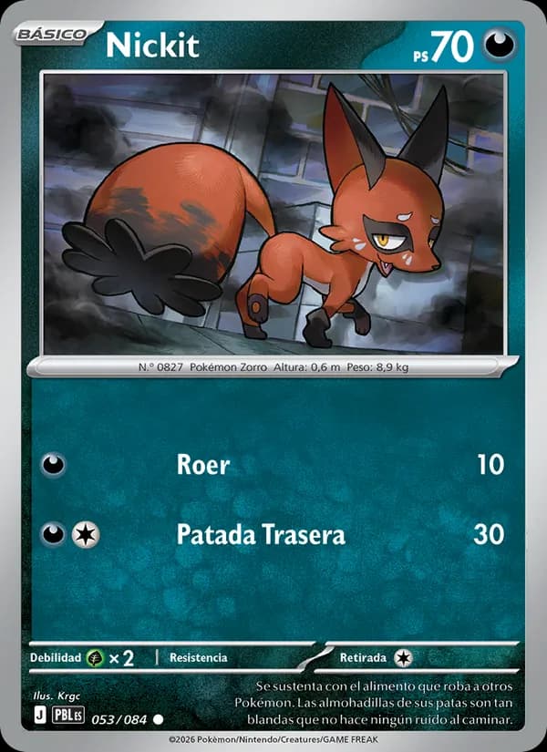 Nickit card in Spanish