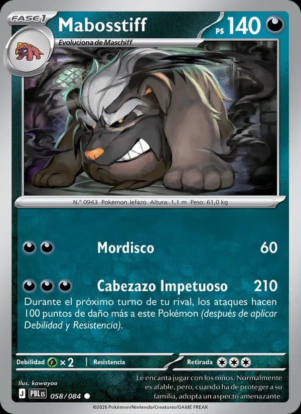 Mabosstiff card in Spanish