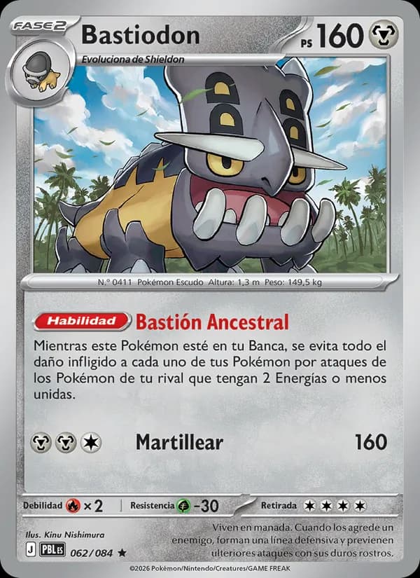 Bastiodon card in Spanish
