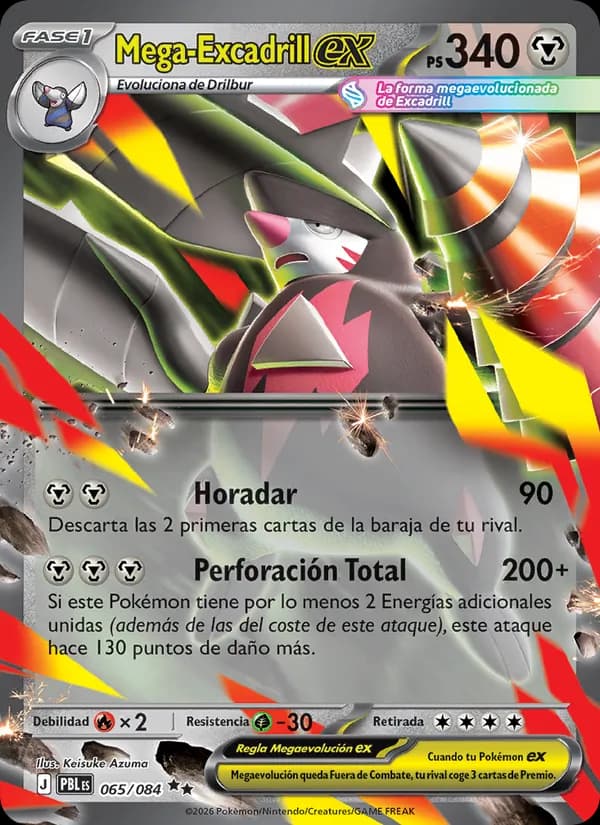 Mega-Excadrill ex card in Spanish