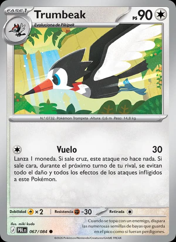 Trumbeak card in Spanish
