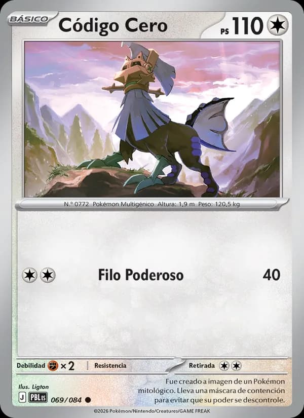 Código Cero card in Spanish