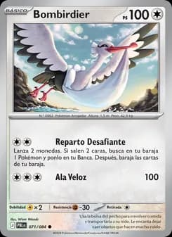 Bombirdier card in Spanish