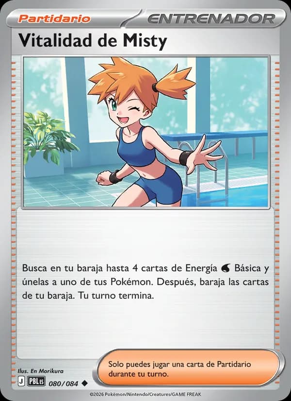 Vitalidad de Misty card in Spanish