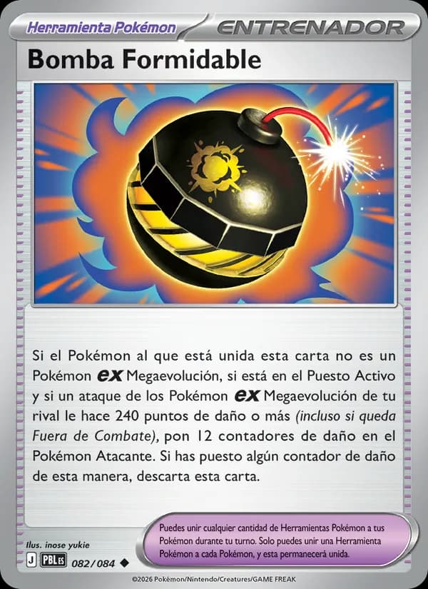 Bomba Formidable card in Spanish