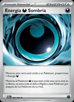 Energía Darkness Sombría card in Spanish