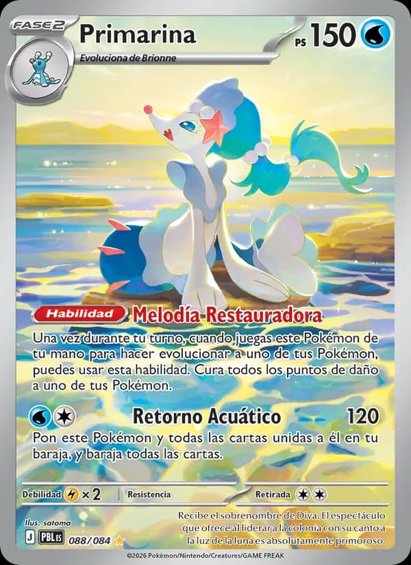 Primarina card in Spanish
